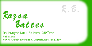 rozsa baltes business card